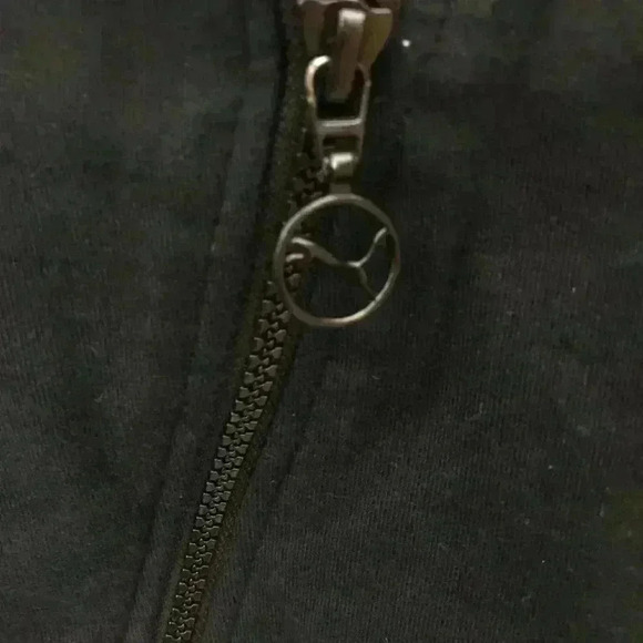 Puma Women XS Full Zip Black Cotton Logo Jacket - Picture 3 of 6